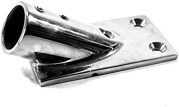 316 Stainless Steel 30 Degree Marine Boat Hand Rail Fitting Rectangular Stanchion Base for Pipe 7/8
