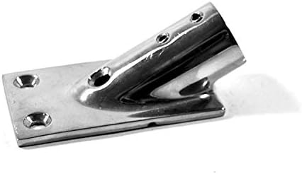 316 Stainless Steel 30 Degree Marine Boat Hand Rail Fitting Rectangular Stanchion Base for Pipe 7/8