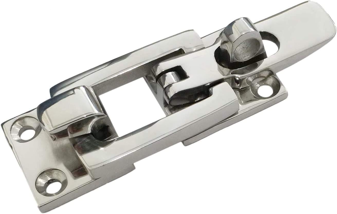Grade Heavy Dudy 316 Stainless Steel Lockable Latch Marine Boat Door Lock Anti-Rattle Fastener Clamp - Image 1