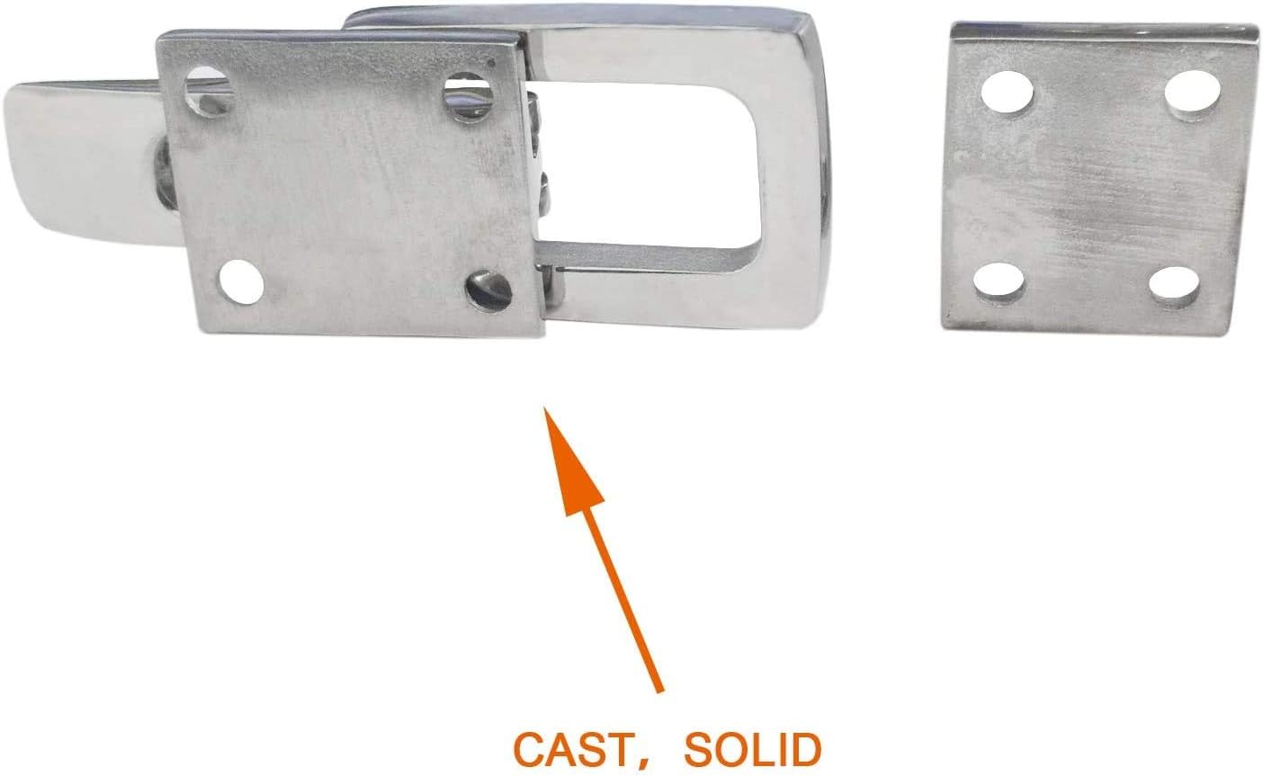Grade Heavy Dudy 316 Stainless Steel Lockable Latch Marine Boat Door Lock Anti-Rattle Fastener Clamp - Image 3