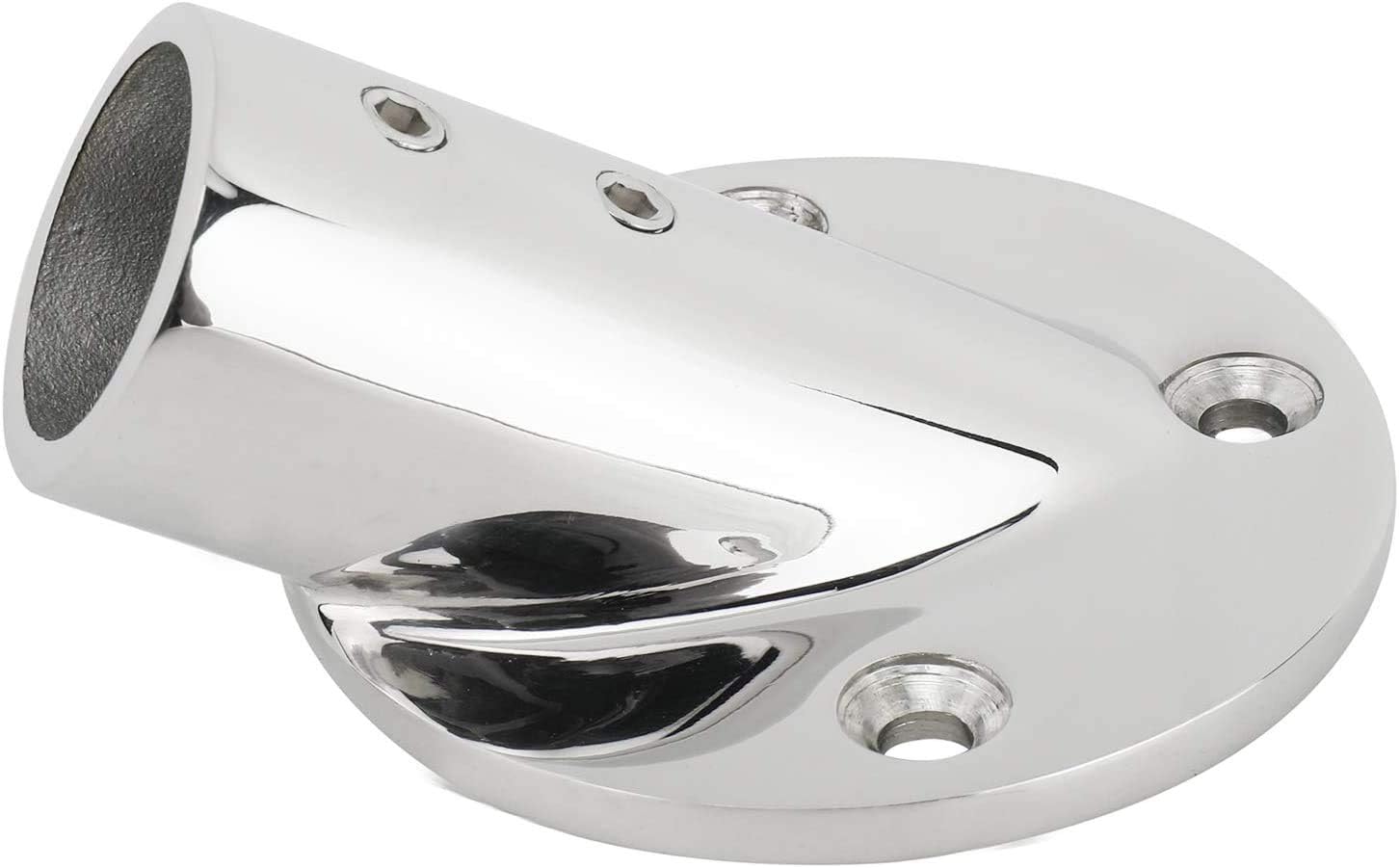 7/8''(22mm) 30 Degree Heavy Dudy 316 Stainless Steel Marine Tube Boat Hand Rail Round Base Bimini Top Fitting Hardware - Image 2
