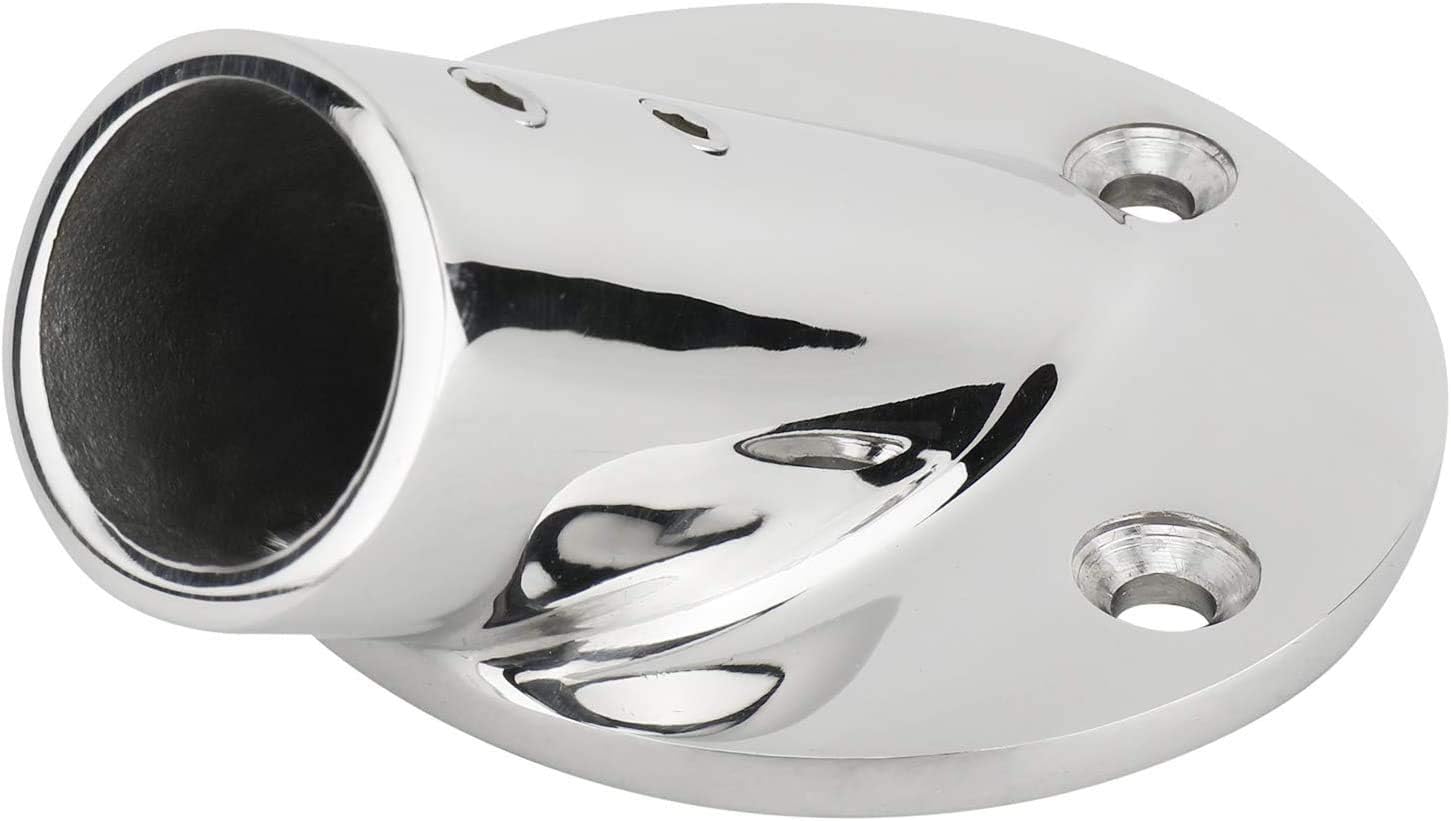 7/8''(22mm) 30 Degree Heavy Dudy 316 Stainless Steel Marine Tube Boat Hand Rail Round Base Bimini Top Fitting Hardware - Image 7