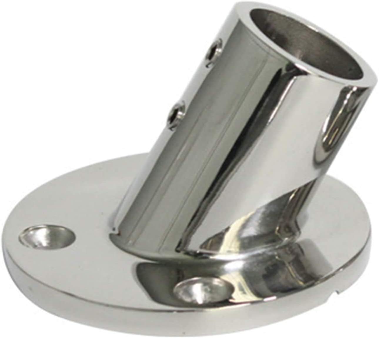7/8'' 60 Degree Stainless Steel Boat Round Base Handrail Fittings - Image 3