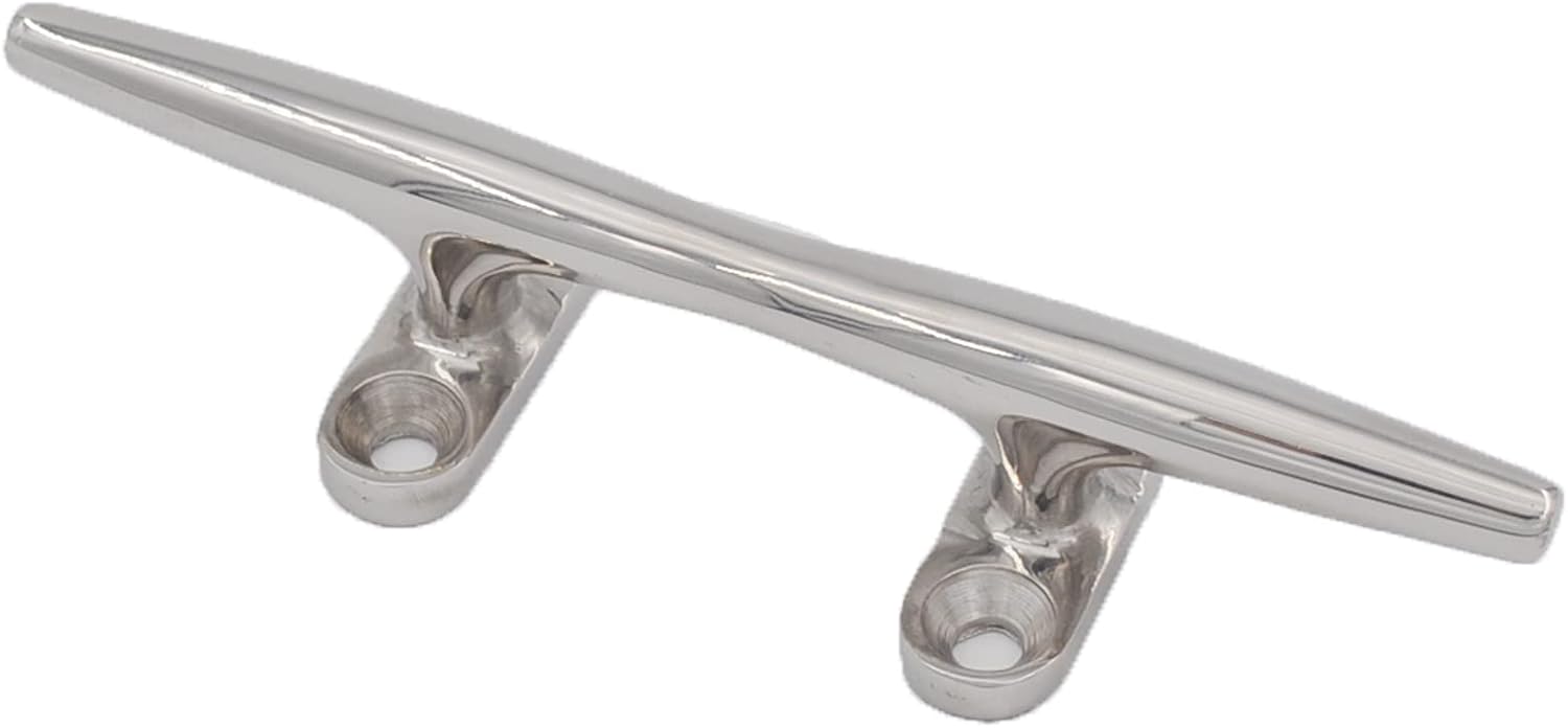 2pcs Boat Dock Cleat Marine 316 Stainless Steel Open Base 4'' 8inch - Image 1