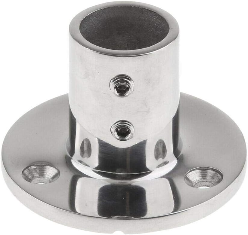 7/8''(22mm) 90 Degree Heavy Dudy 316 Stainless Steel Marine Tube Boat Hand Rail Round Base Bimini Top Fitting Hardware - Image 1