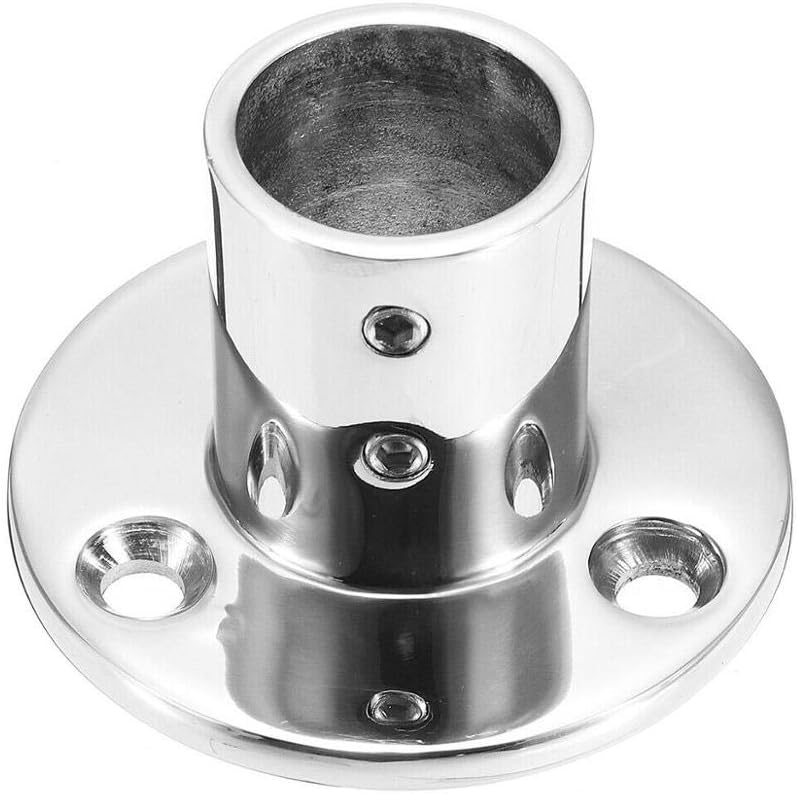 7/8''(22mm) 90 Degree Heavy Dudy 316 Stainless Steel Marine Tube Boat Hand Rail Round Base Bimini Top Fitting Hardware - Image 6