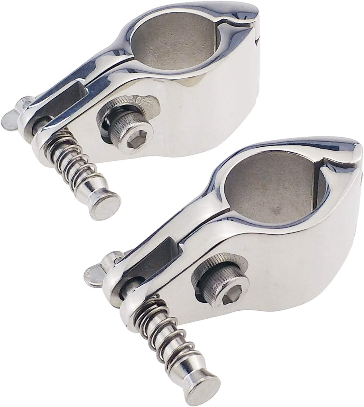 (Set of 2) Stainless Boat Bimini Top Hinged Jaw Slide 1