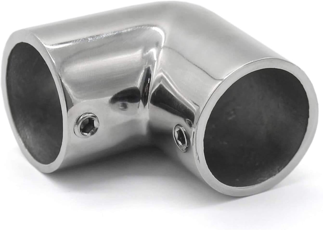 Heavy Dudy Marine Grade 316 Steel Stainless 2 Way Boat Hand Rail Fitting 90 Degree Elbow for 7/8