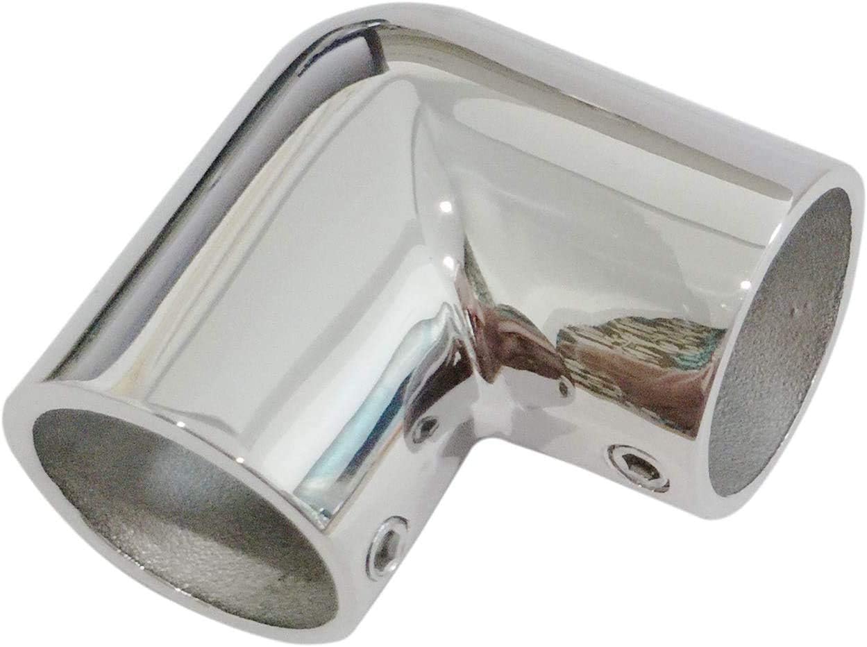Heavy Dudy Marine Grade 316 Steel Stainless 2 Way Boat Hand Rail Fitting 90 Degree Elbow for 7/8