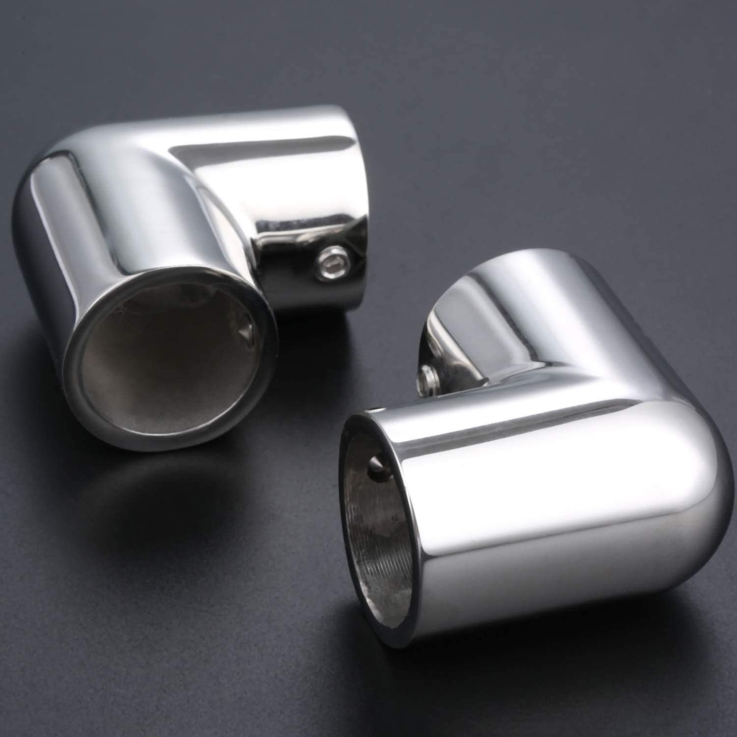 Heavy Dudy Marine Grade 316 Steel Stainless 2 Way Boat Hand Rail Fitting 90 Degree Elbow for 7/8