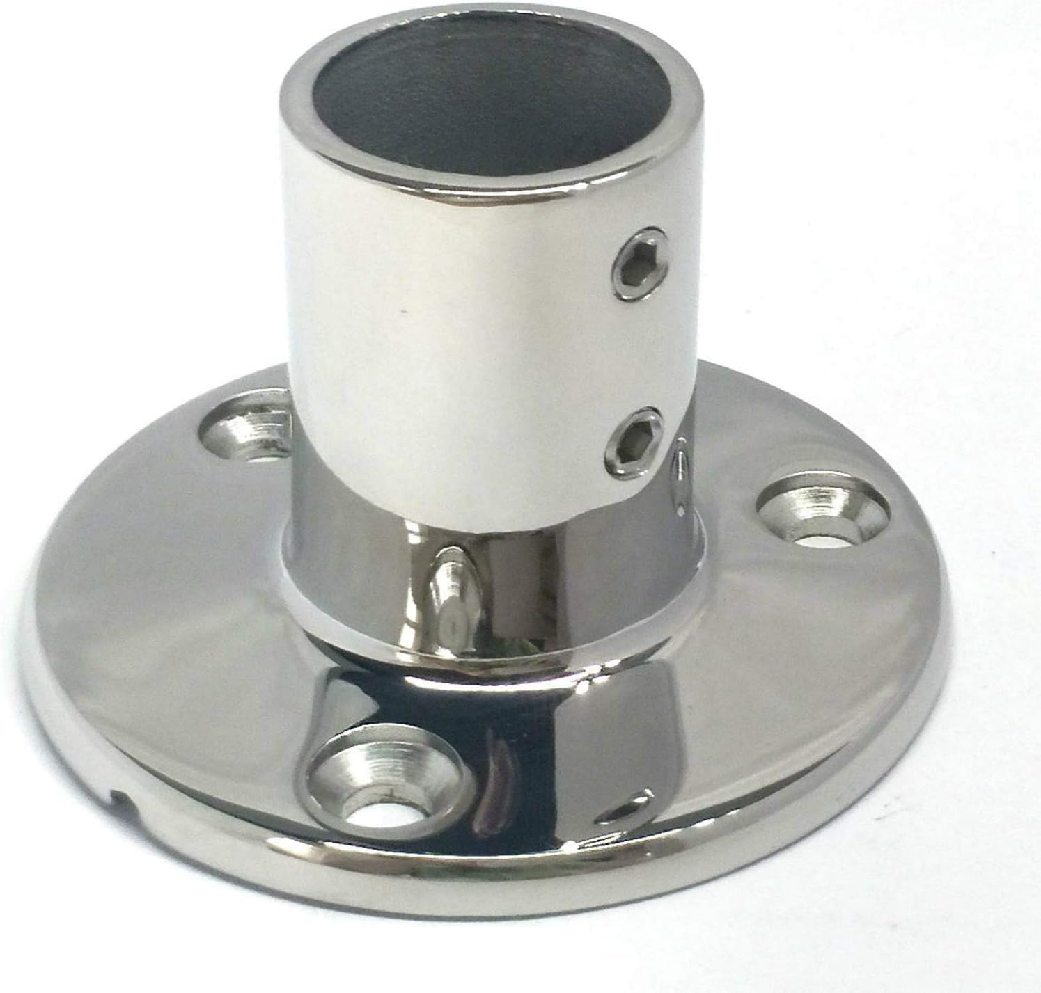 Stainless Steel Boat Round Base Handrail Fittings 90 Degree 1