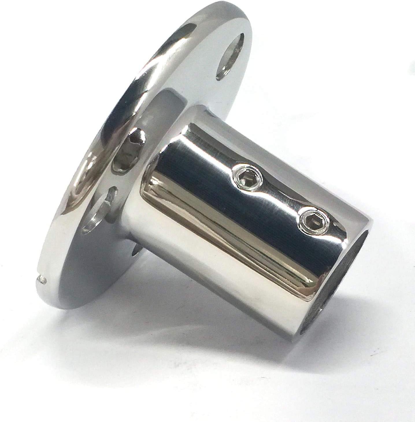 Stainless Steel Boat Round Base Handrail Fittings 90 Degree 1