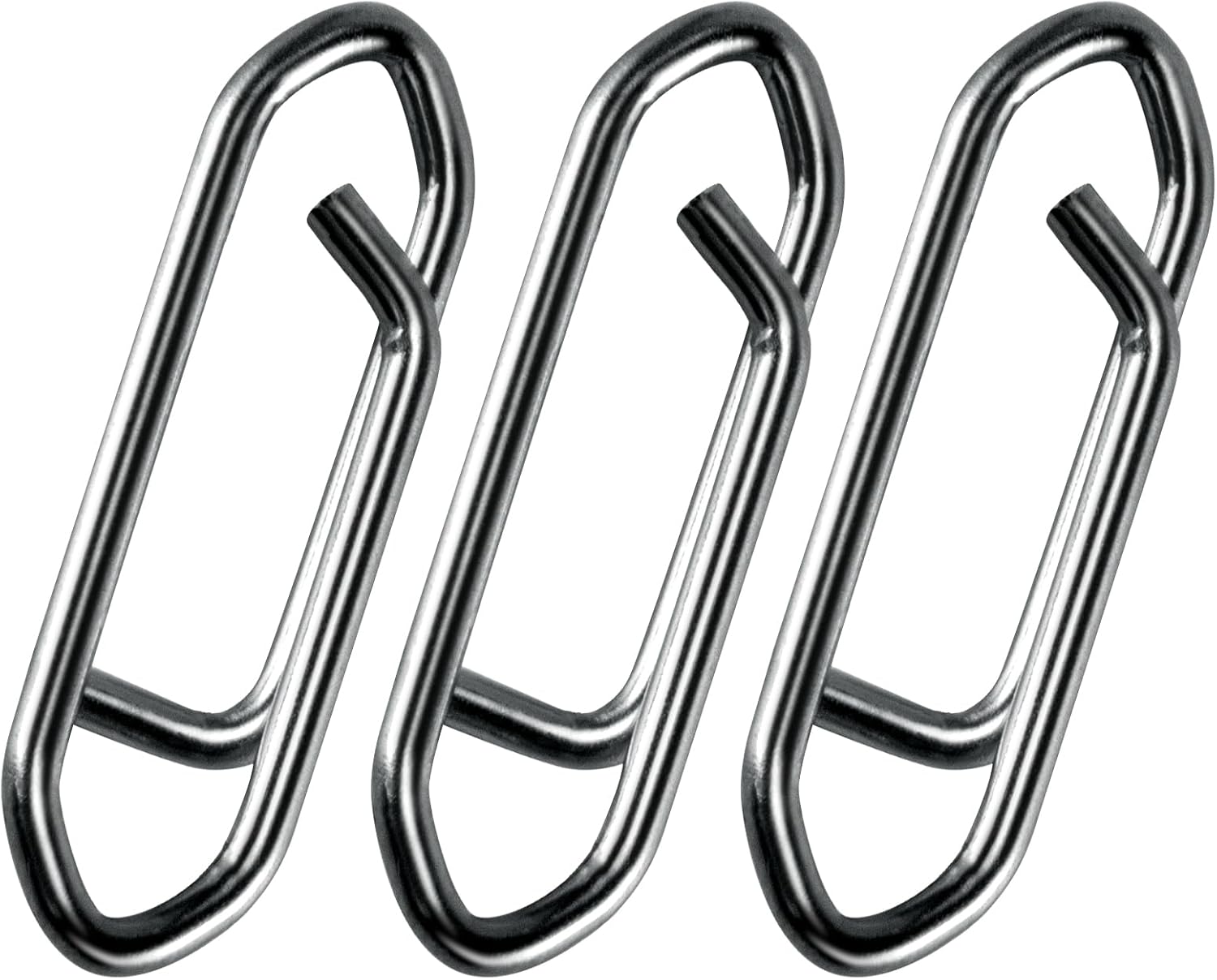 50-Pack Fishing Power Speed Clips, High Strength Stainless Steel Clip for Lure Quick Change, Freshwater Saltwater Crankbait Popper Lures Snap Connector Tackle  XS-25LB-0.5IN - Image 1