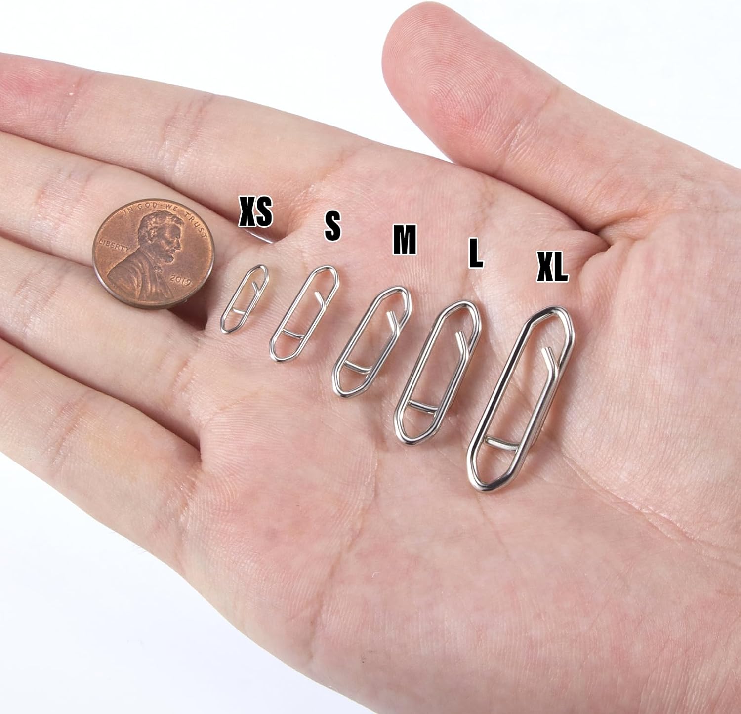 50-Pack Fishing Power Speed Clips, High Strength Stainless Steel Clip for Lure Quick Change, Freshwater Saltwater Crankbait Popper Lures Snap Connector Tackle  XS-25LB-0.5IN - Image 7