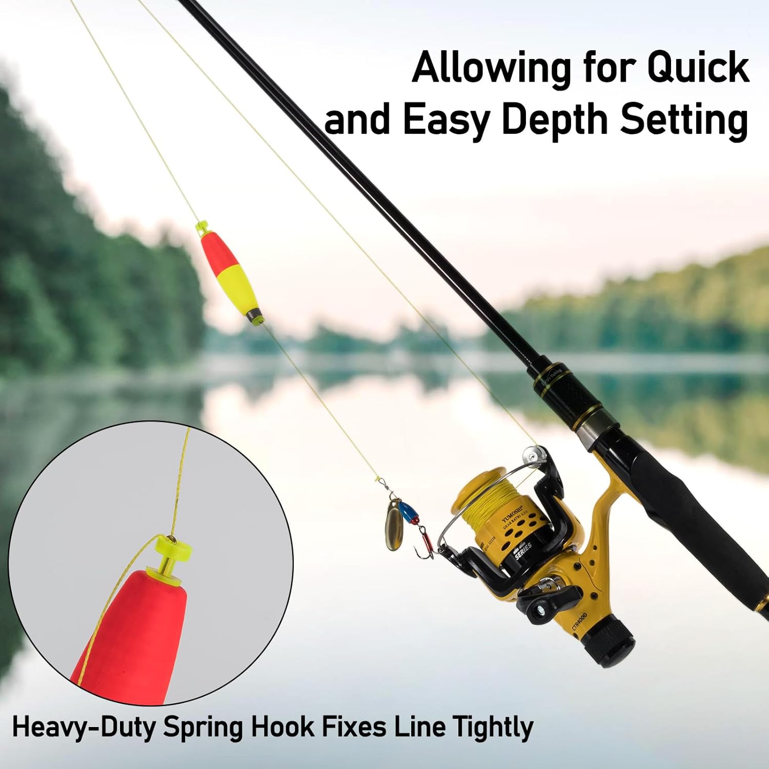 10-Pack Fishing Bobbers Floats, Weighted for Cigar EVA Foam Snap-on Floats Corks Floaters Buoys Crappie Bass Panfish Bluegills Trout Red 1.4IN - 3/32OZ - Image 6