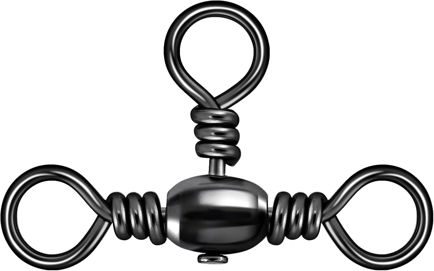 50-Pack 3 Way Swivels Fishing Tackle High Strength Stainless Steel Barrel 35-175LB Three Swivel for Saltwater Freshwater Catfish Rigs Surf  #2-101LB - Image 1