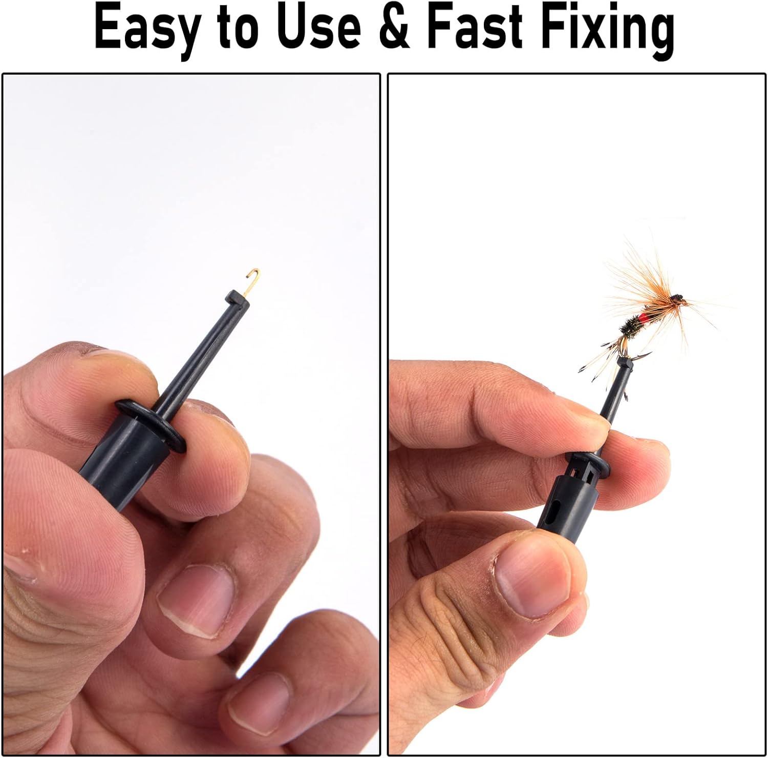 Hackle Pliers for Fly Tying 10PCS, 8 Colors Hook Pliers, Plastic Long Tip Hooks Lures Tool, Rapping Tools Fishing Clip Brown - Image 5