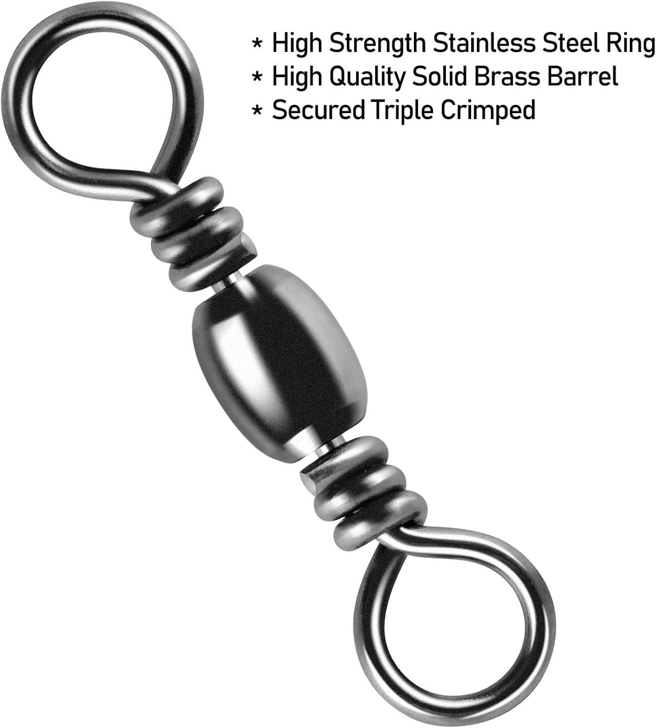50-Pack Fishing Power Speed Clips 25LB Buy with 100-Pack Barrel Swivels 30LB - Image 3