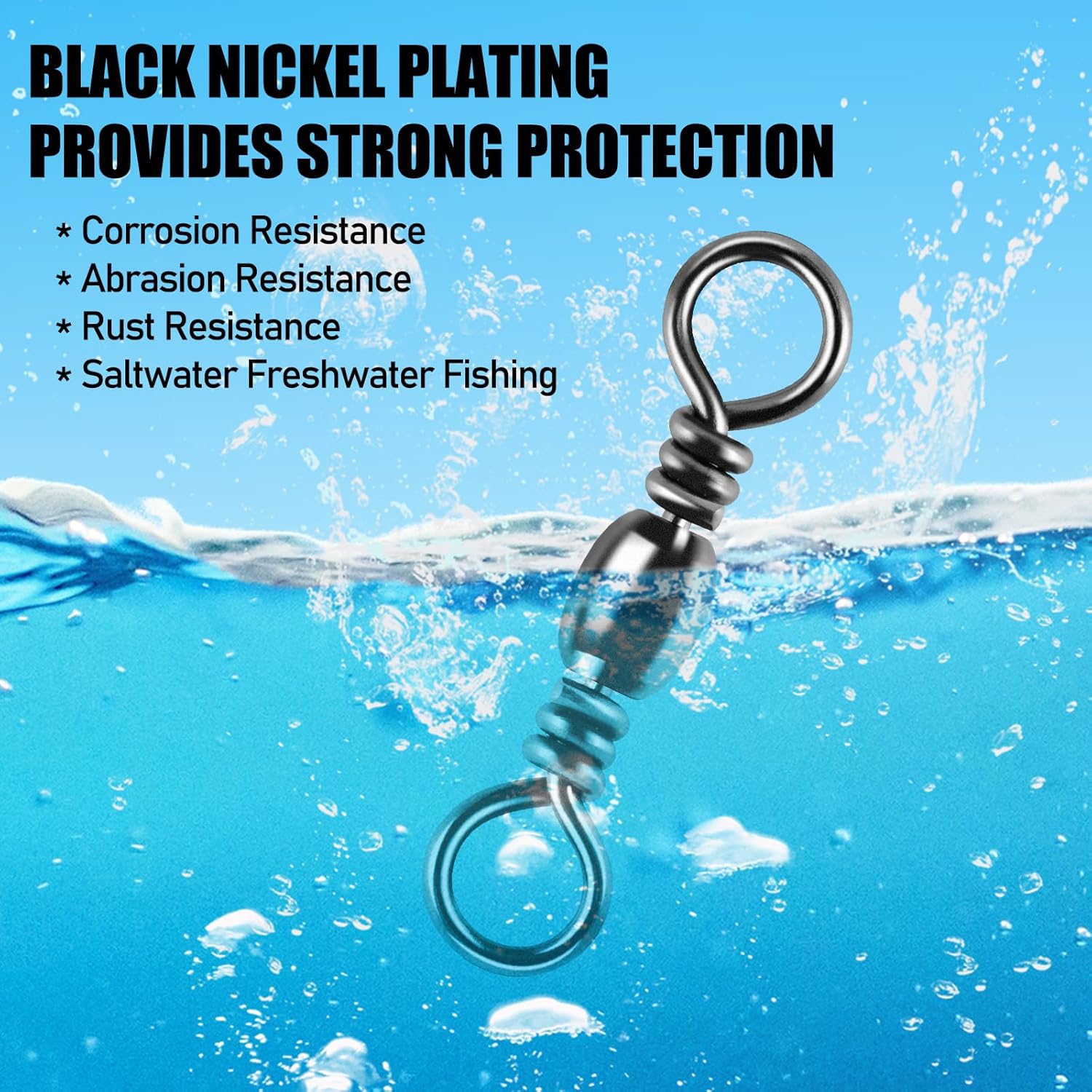50-Pack Fishing Power Speed Clips 25LB Buy with 100-Pack Barrel Swivels 30LB - Image 5