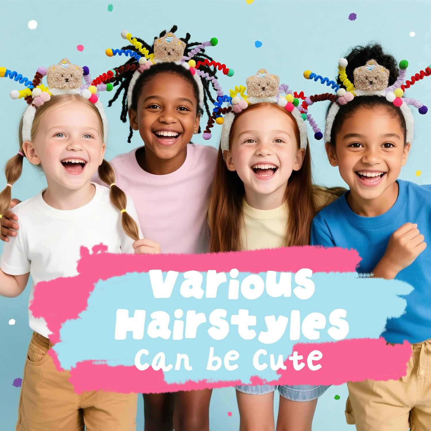 Cute Headband for Toddler Girls, Crazy Hair Day Accessories Kids, Stocking Stuffer Little Girl, Girls Washing Face and Skincare, 1 PCS - Image 5