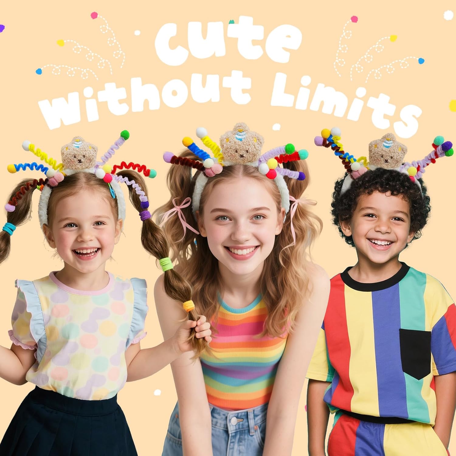 Cute Headband for Toddler Girls, Crazy Hair Day Accessories Kids, Stocking Stuffer Little Girl, Girls Washing Face and Skincare, 1 PCS - Image 6