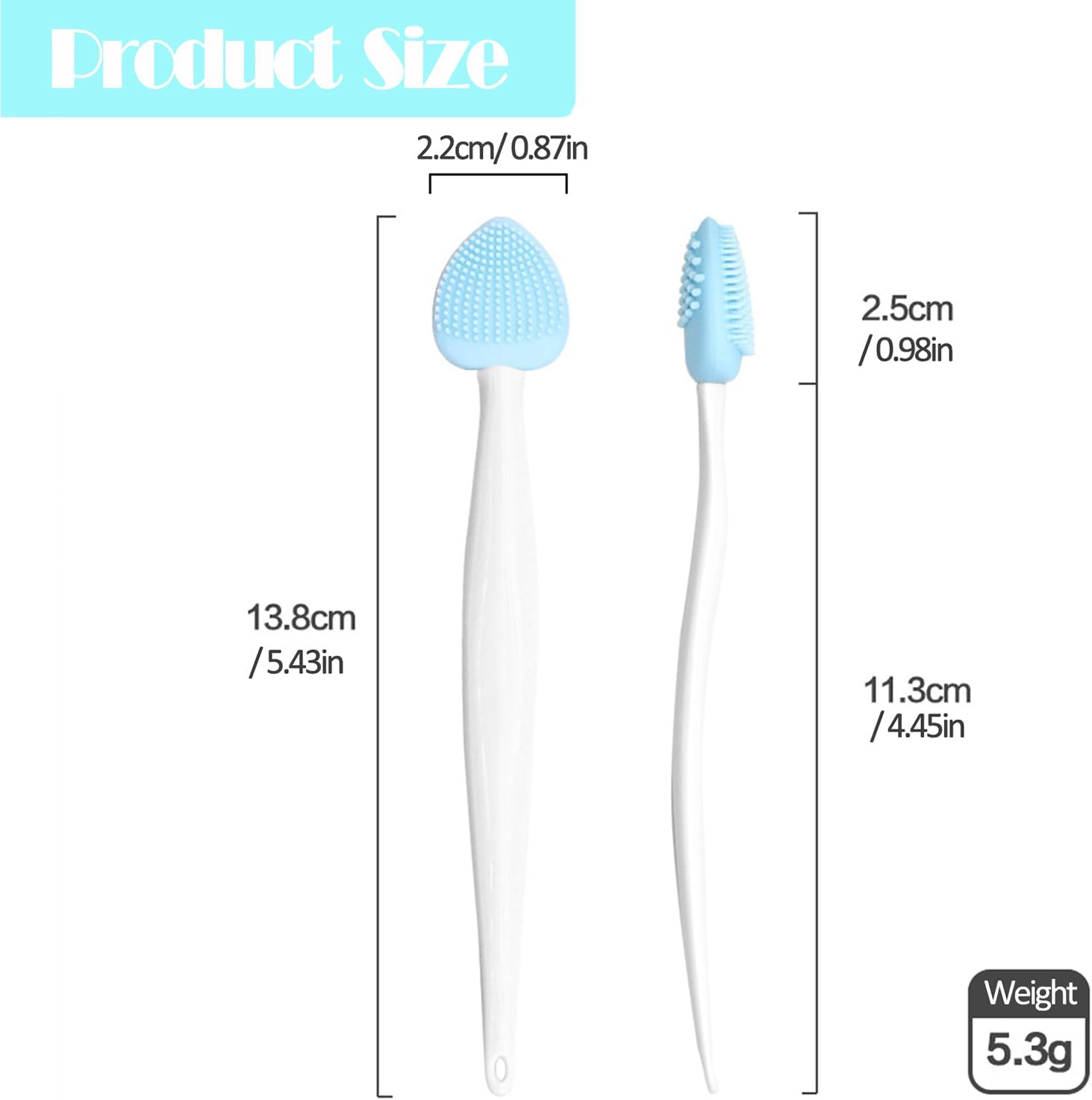 Lip Scrub Brush Tool,Double-Sided Silicone Exfoliating Brushes Kits,Gentle Exfoliator Scrubber for Smooth,Soft,Bright,Fuller Healthy Lips (3 Colors) Heart - 3 Colors - Image 5