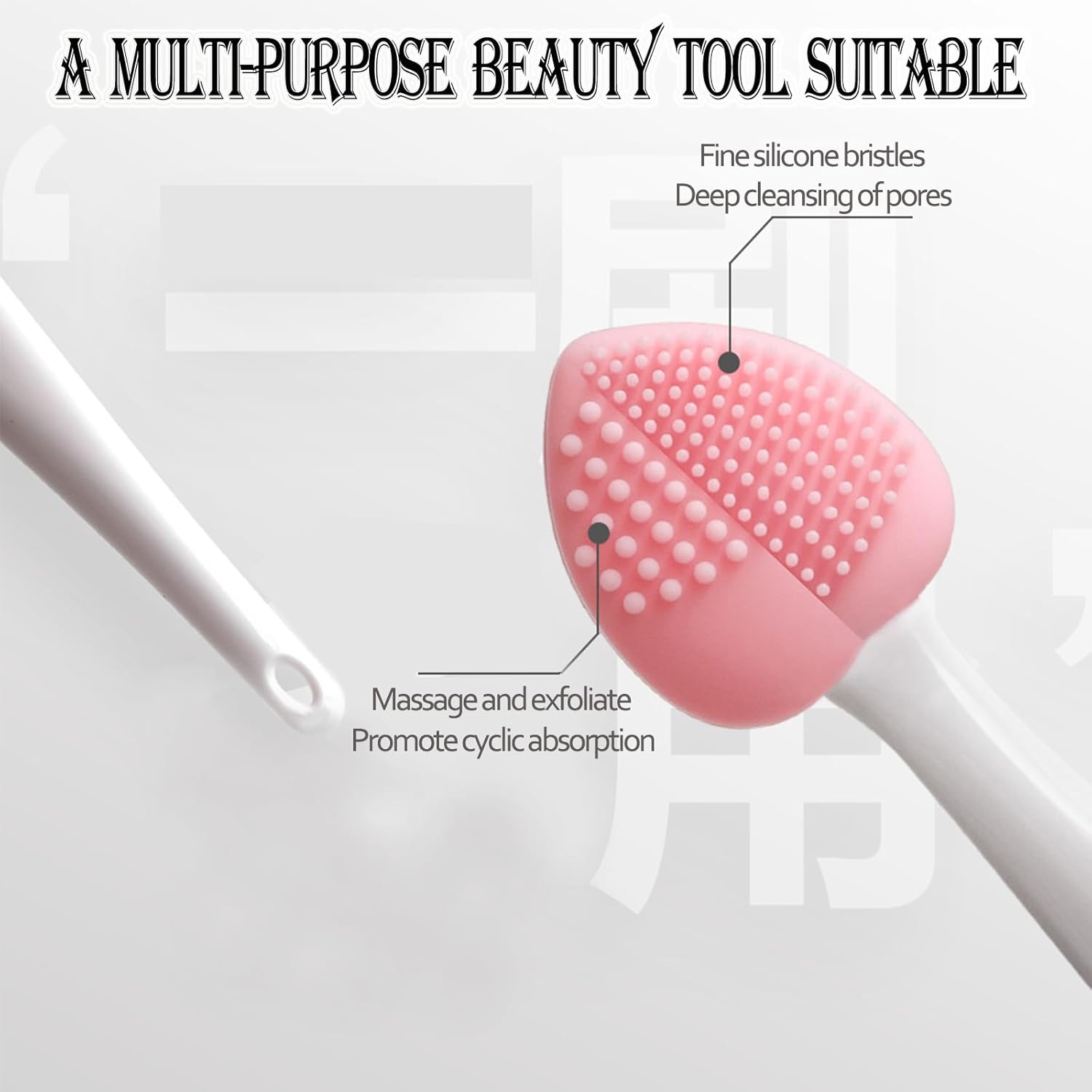 Lip Scrub Brush Tool,Double-Sided Silicone Exfoliating Brushes Kits,Gentle Exfoliator Scrubber for Smooth,Soft,Bright,Fuller Healthy Lips (3 Colors) Heart - 3 Colors - Image 6