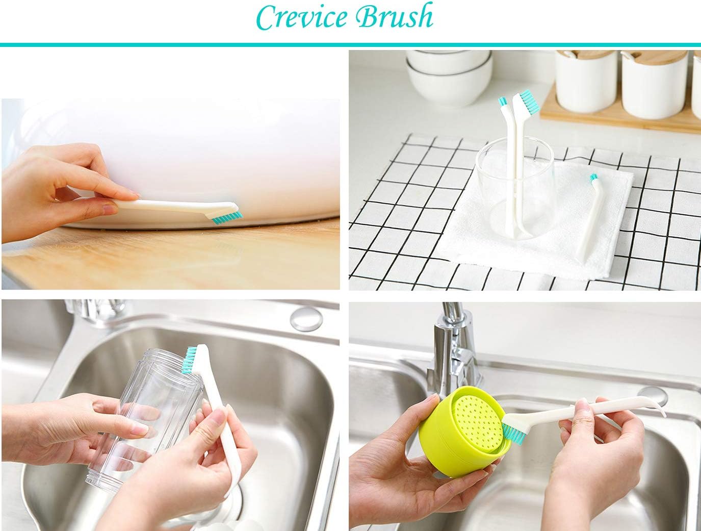 5Pcs Household Cleaning Brushes,Precision Brush Kit/Cleaning Tools, for Corner Stain Dirt Clean Brush,Deep Detail Crevice Cleaner Set,ABS+Non-Woven 5Pcs/Set - Image 3
