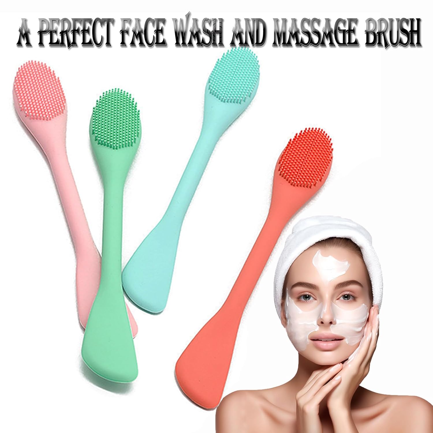 6Pcs Lip Scrub Brush & 2Pcs Silicone Face Mask Applicator Brush,Gentle Exfoliator Scrubber Tool - Image 7