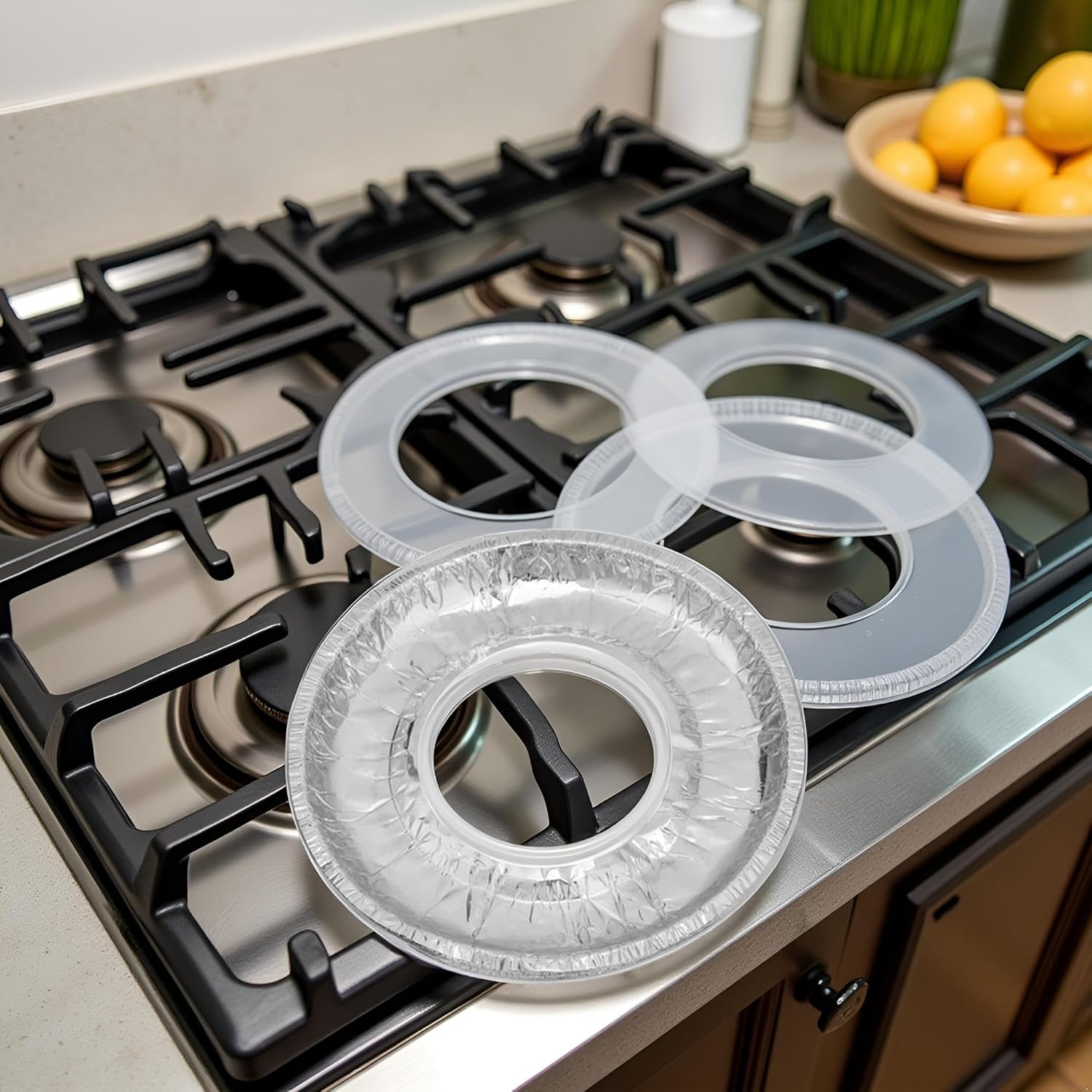 10 Pcs Round Aluminum Foil Stove Burner Covers Disposable Heavy Thick Quality Bib Liners Drip Pans Gas Range Top Protectors Accessories - Image 2