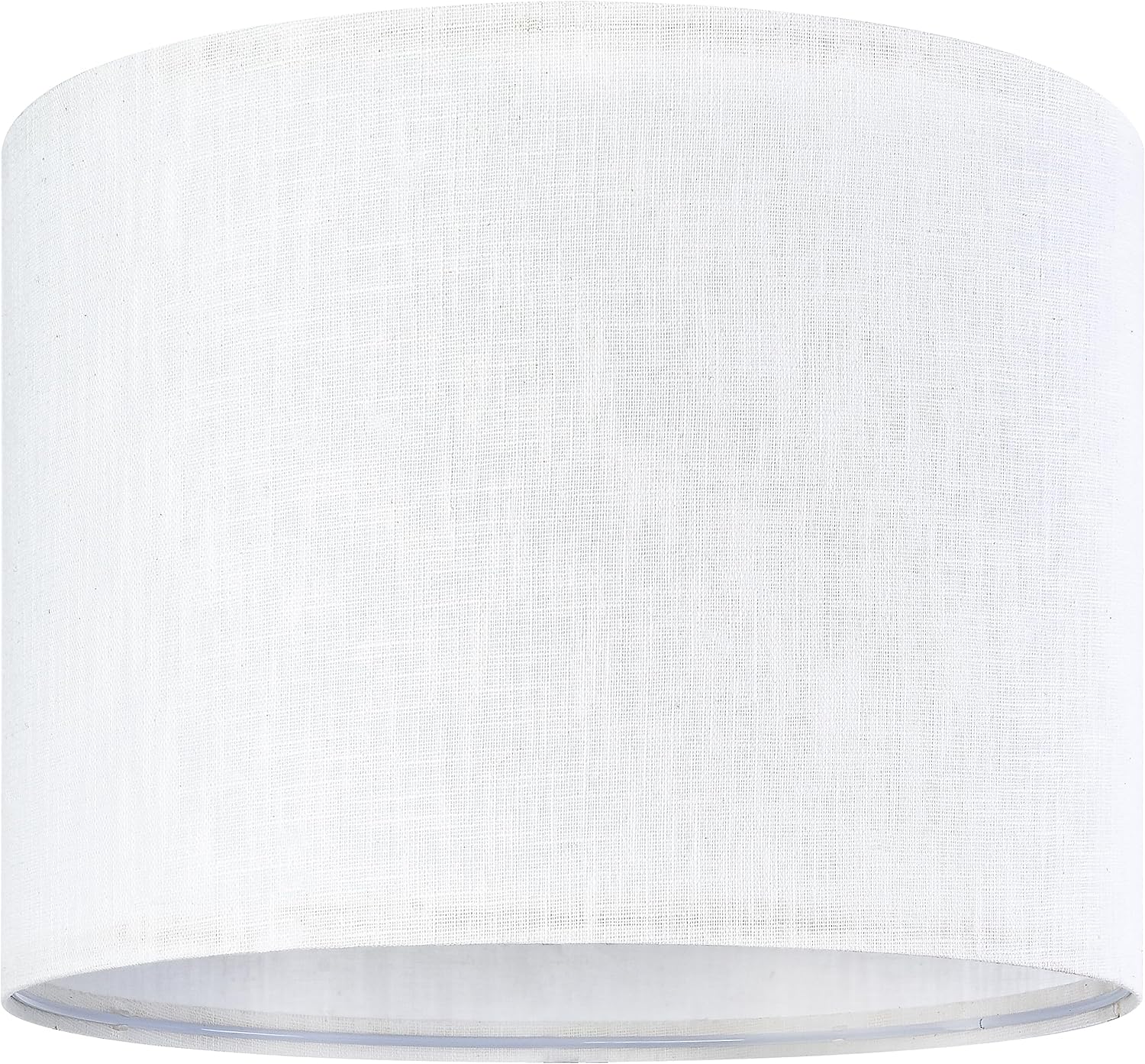 Set of 2 Pure White Linen Drum Lamp Shade 13