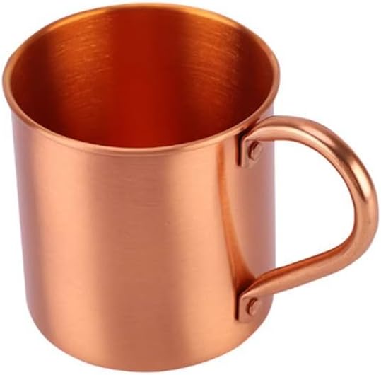 Moscow Mule Mug Pure Copper Without Inside Liner, Sports Straight Cup Handle for Cocktail Coffee Beer Milk Water - Image 1