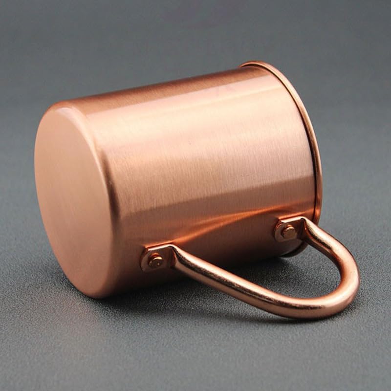 Moscow Mule Mug Pure Copper Without Inside Liner, Sports Straight Cup Handle for Cocktail Coffee Beer Milk Water - Image 3