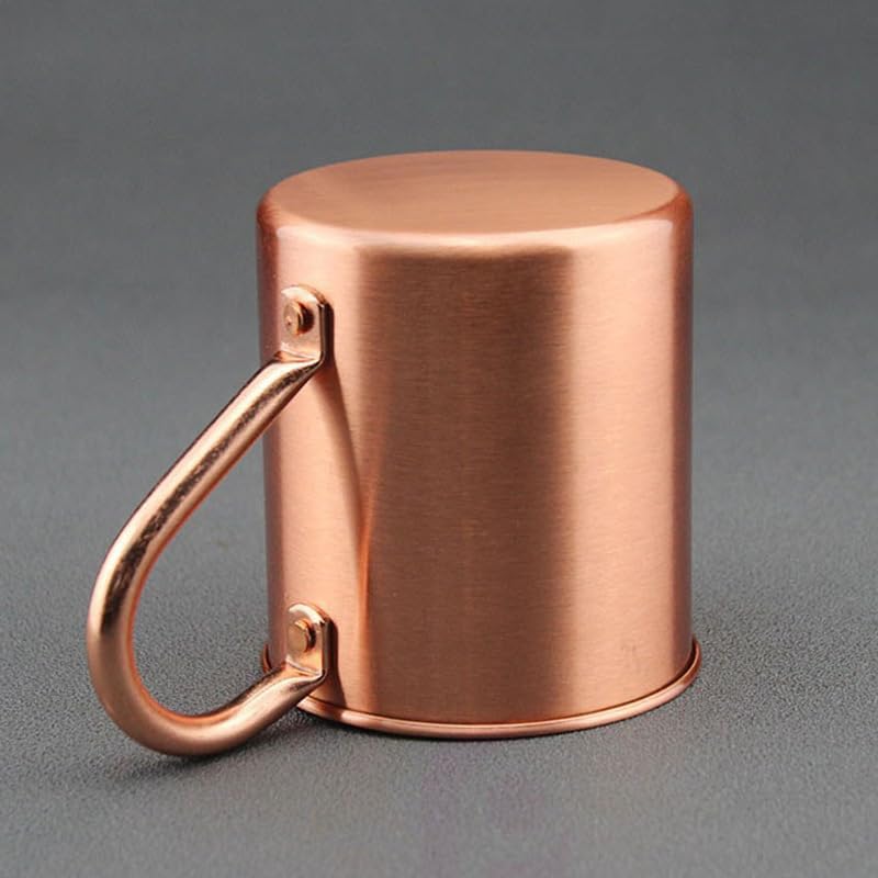 Moscow Mule Mug Pure Copper Without Inside Liner, Sports Straight Cup Handle for Cocktail Coffee Beer Milk Water - Image 4