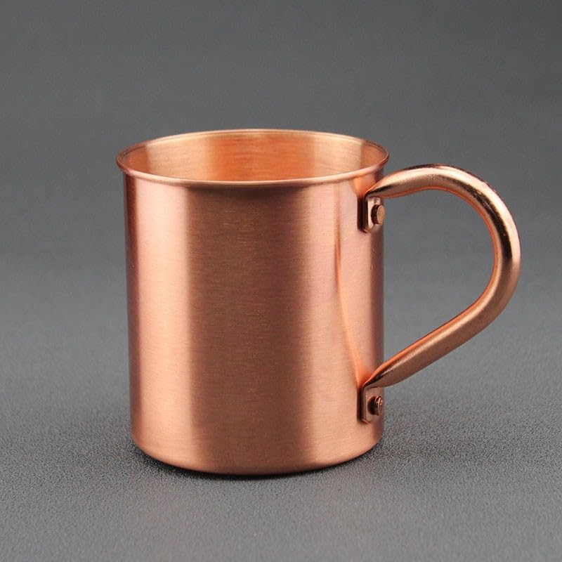 Moscow Mule Mug Pure Copper Without Inside Liner, Sports Straight Cup Handle for Cocktail Coffee Beer Milk Water - Image 5