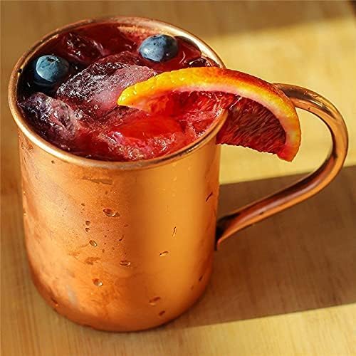 Moscow Mule Mug Pure Copper Without Inside Liner, Sports Straight Cup Handle for Cocktail Coffee Beer Milk Water - Image 6