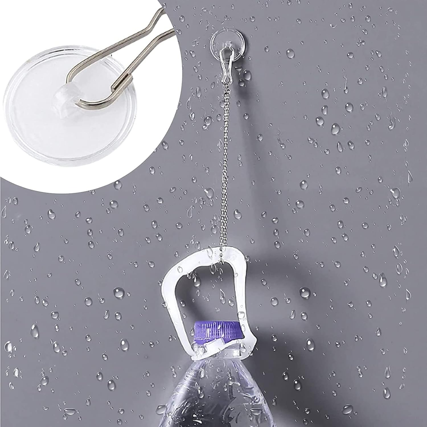 30 Pieces Clear Self-Adhesive Ceiling Hooks, No-Drill Ceiling Hooks, Sticky Hooks with Flagpole Clips for Bedroom, Bathroom, Kitchen, Bedroom Wall, Carnival Item - Image 6