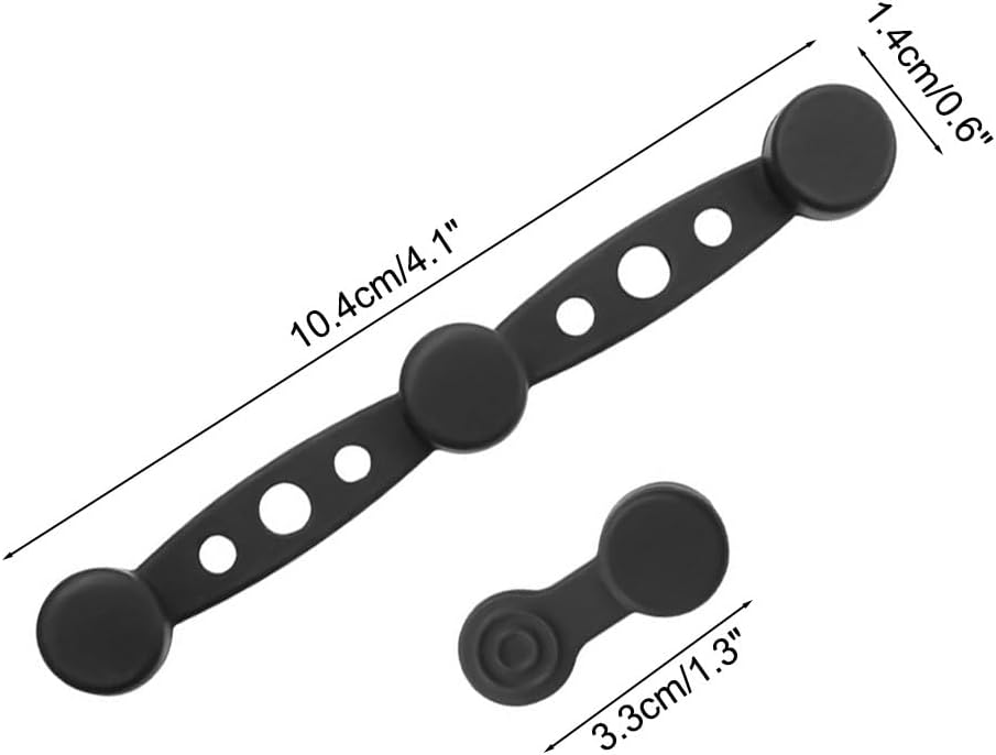 Magnetic Silicone Straps for Air Fryers, 12 Pieces Baking Paper Fastening Straps, Magnetic Silicone Straps for Cooking and Baking in the Air Fryer Black Round - Image 2