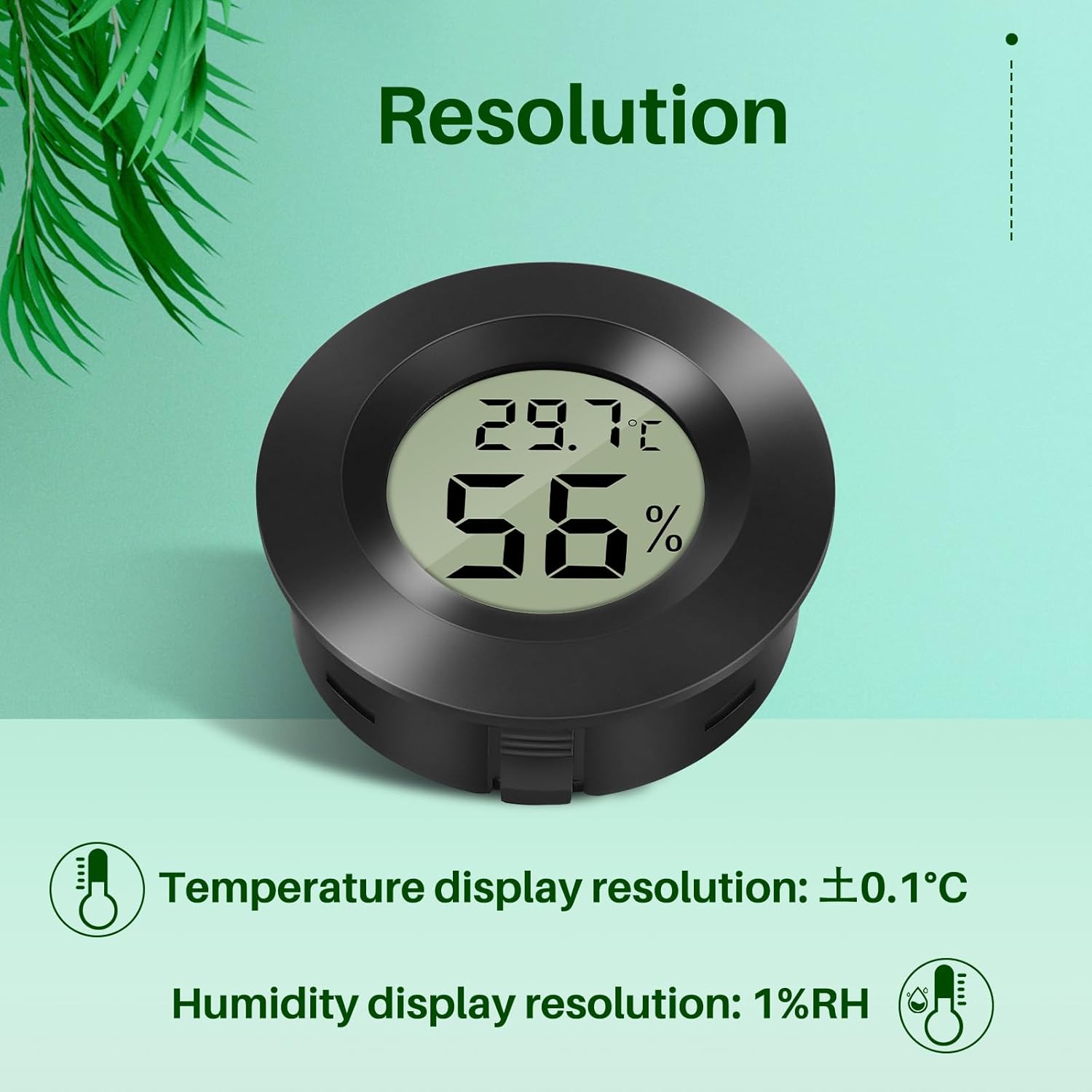 Mini Digital Hygrometer Thermometer Temperature Humidity Meter for Indoor Greenhouse Living Room 6 Pieces - Image 2