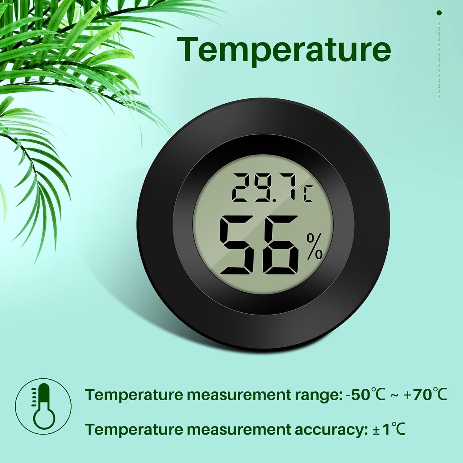 Mini Digital Hygrometer Thermometer Temperature Humidity Meter for Indoor Greenhouse Living Room 6 Pieces - Image 3