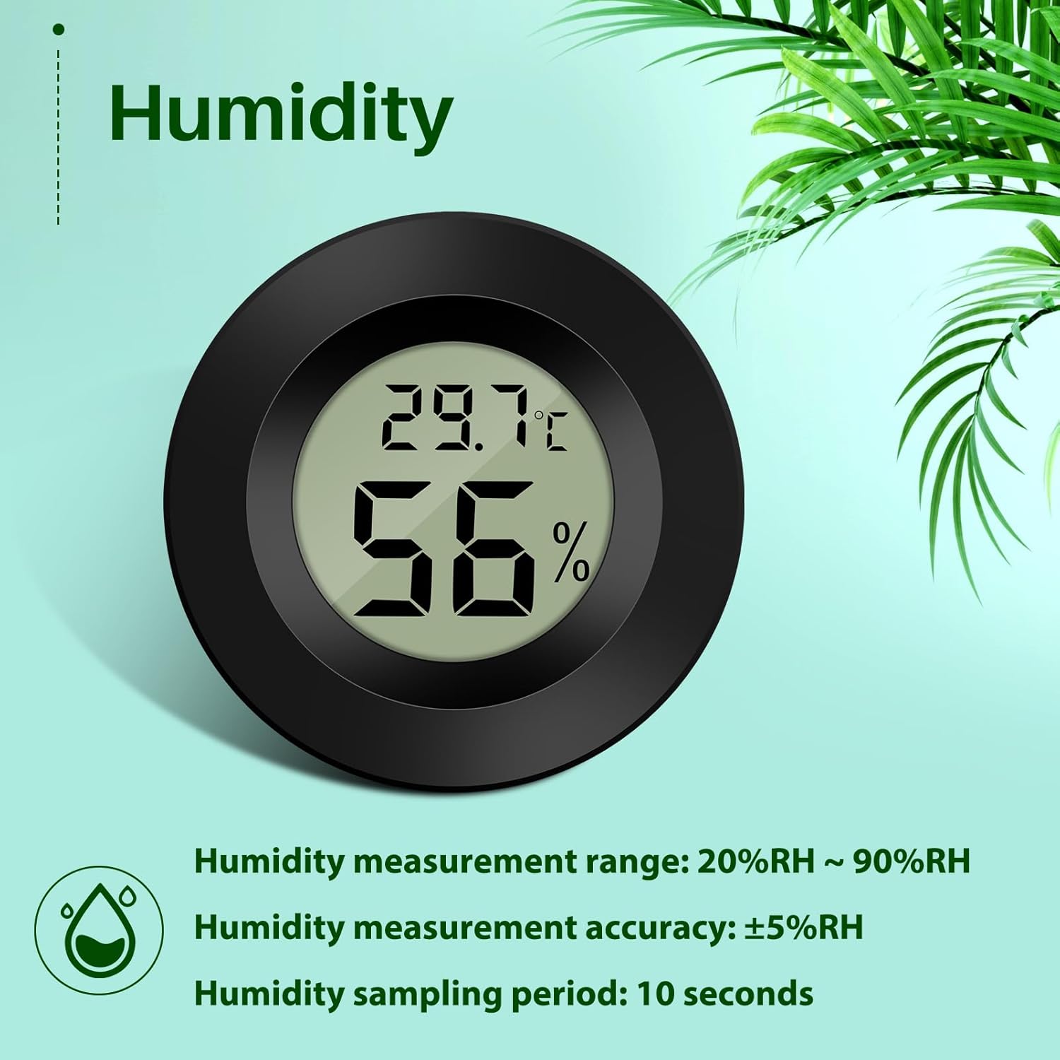 Mini Digital Hygrometer Thermometer Temperature Humidity Meter for Indoor Greenhouse Living Room 6 Pieces - Image 4