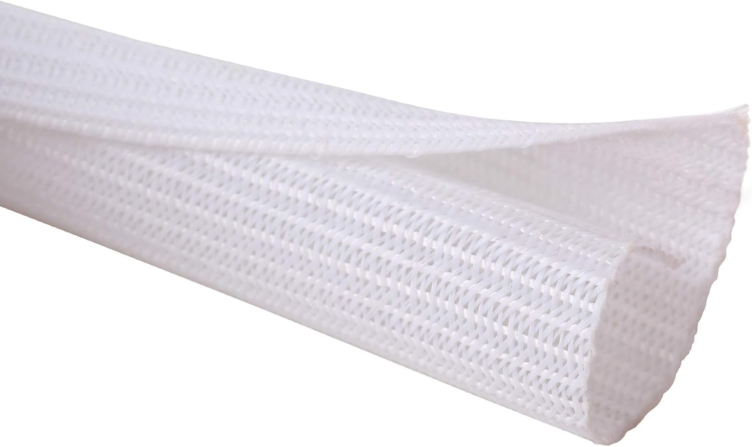 Petluno 13mm-3.1m self-closing cable sleeve woven cable jacket cable protection cuttable White For TV Computer Home Theater Car cables at home and in the office - Image 1