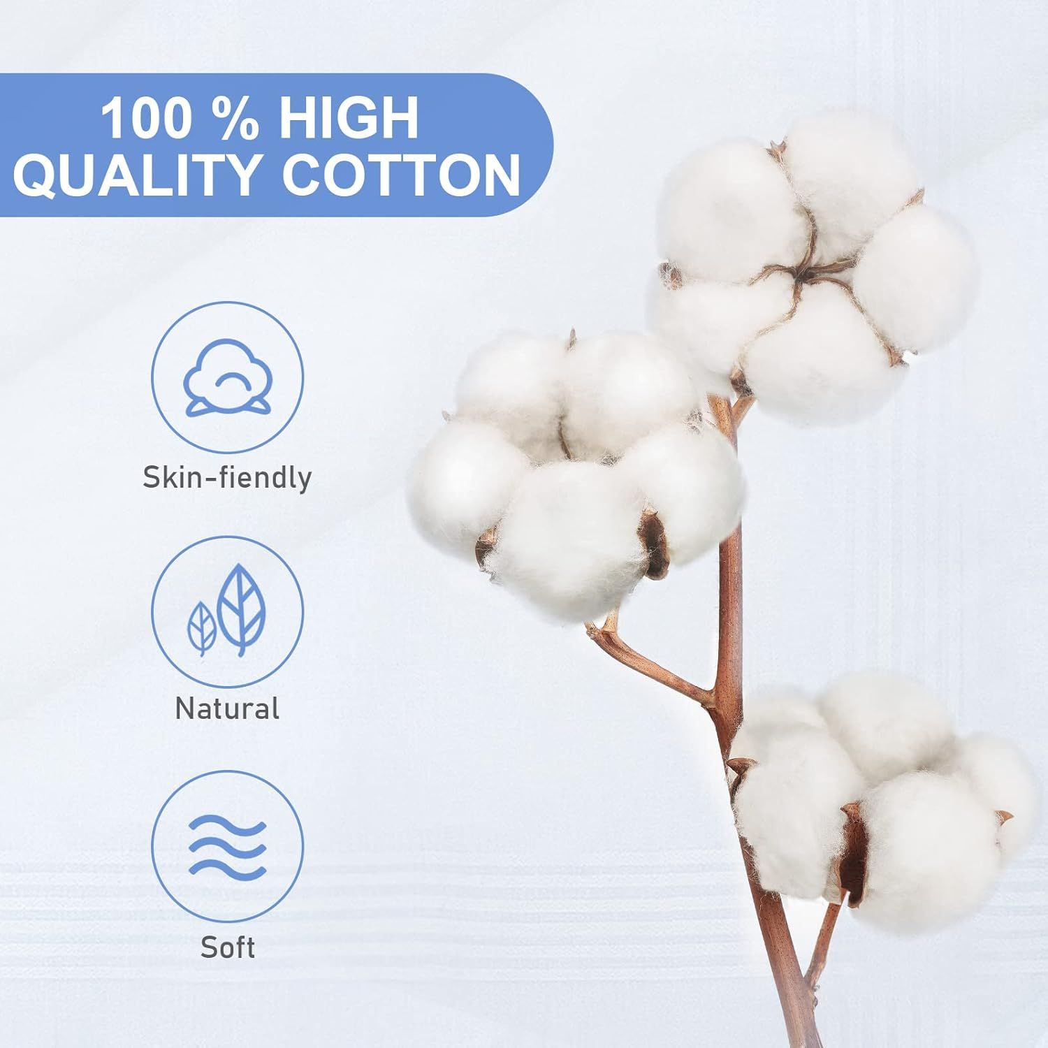 Petluno Men's Cotton Gents Hankies Set, 12 Pack Large Handkerchiefs, Premium Pocket Squares for Men & Women, Classic Grooms, Weddings, Prom, Party 12PCS-4 Colors-D - Image 4