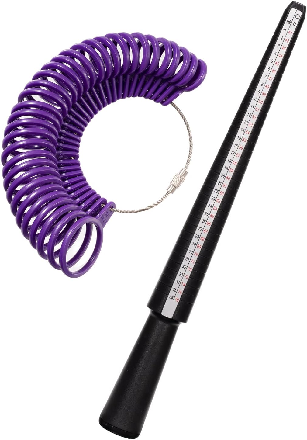 Petluno Ring Sizer Australia, A-Z Measurement Tool Australian Sizes, Finger Size Measure, with Clear Scale, Easy to Use, Gauge for Women, Men (Plastic Set) Plastic Set - Image 1