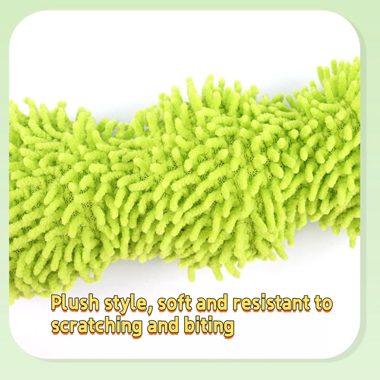 Petluno Cat Catnip Toy for Indoor Cats, Chew Teeth Cleaning, Bite-Resistant Plush Caterpillar Design, Dental Health Benefits, Green - Image 6