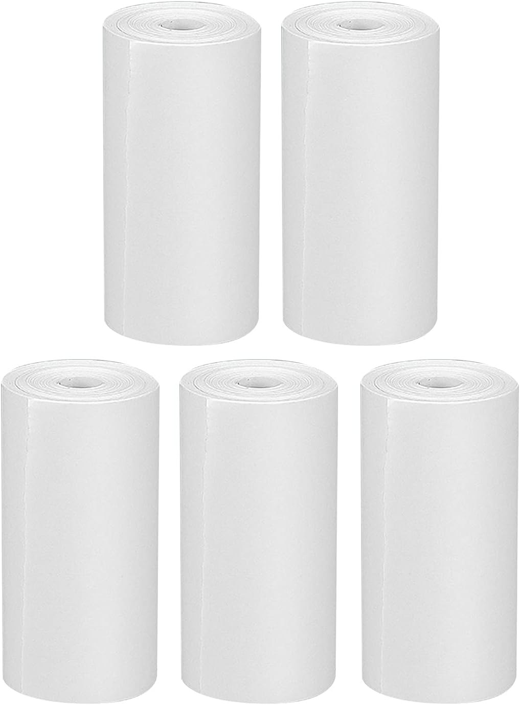 Thermal printing paper refill 5.7*3.0 CM for kids' instant cameras, width 5.7 cm, white, inkless (5 rolls) white - Image 1