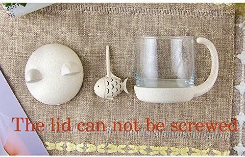 Petluno Glass Cat Teacup, Fish Infuser Water Bottle, 250ML Bulk Strainer White - Image 7