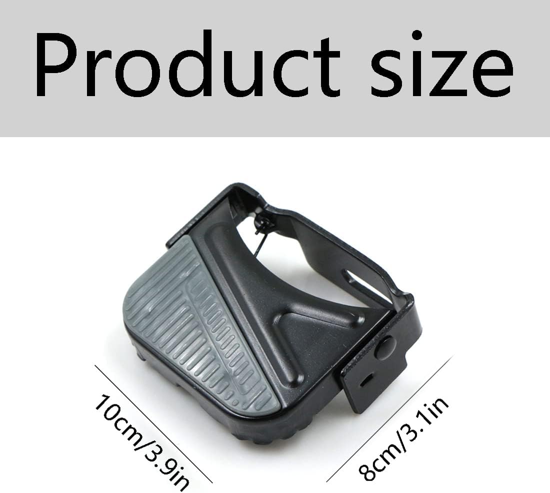 Bike rear pedal folding pedal footrest - mountain bike trekking cycling bike accessories pedals resin universal pegs footrest axle extension foot pedal rear black 1 pair 9.1 x 9.4 cm - Image 2