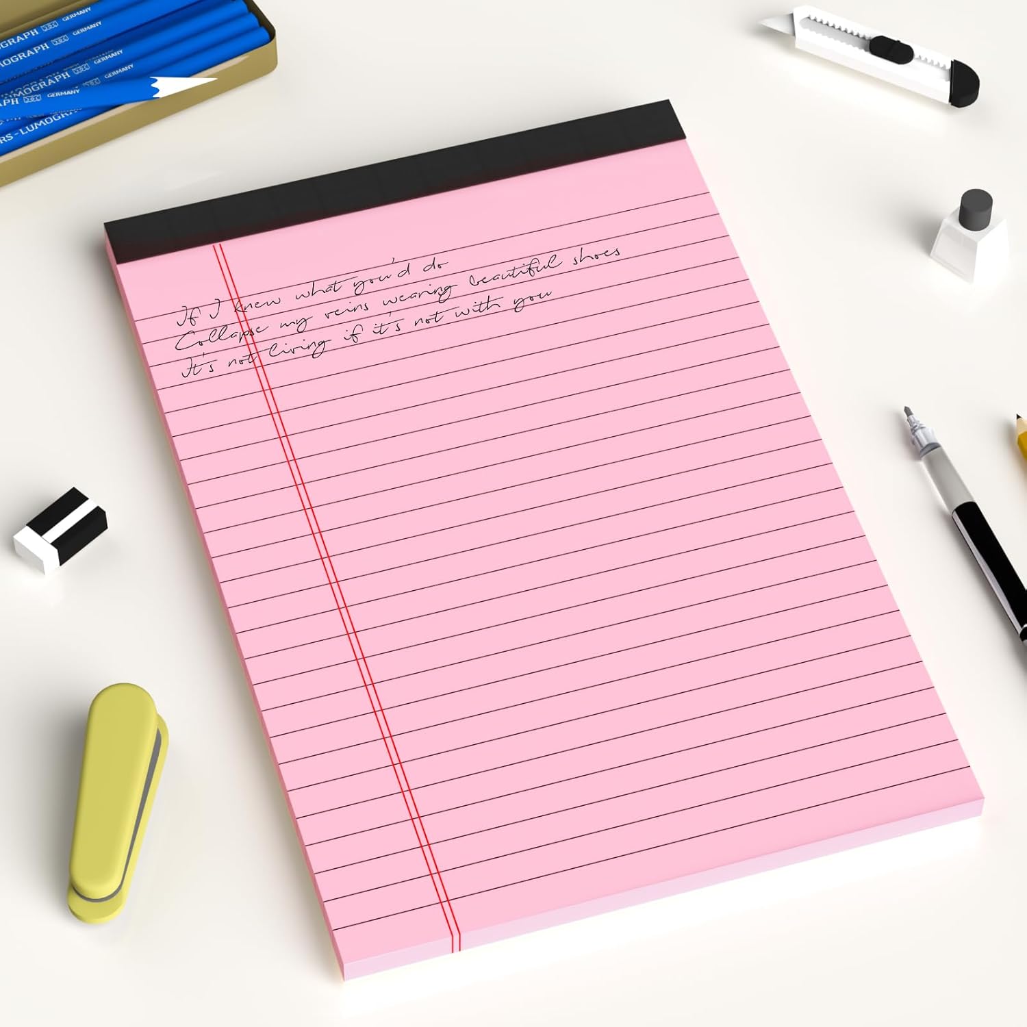 5pcs Small Note Pads 5x8 Notebook College Ruled Legal Color Notepads 5 Pack Study Back Writing x 8 Perforated Narrow of Paper for School & Office Supplies 30 Sheets/Pack Multicolor - Image 7