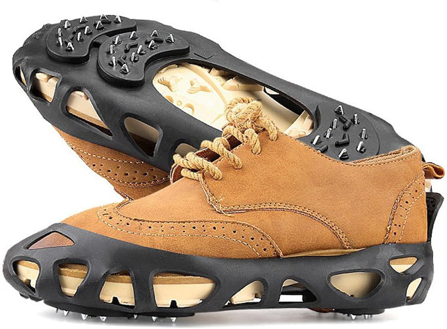 Ice Cleats, Cleats Traction, Alloy Studs Spikes, Shoe Spikes for Snow, Grips Ice, Outdoor Roofing Boots, Ideal for Winter Hiking, Climbing, and Fishing Activities - Image 7